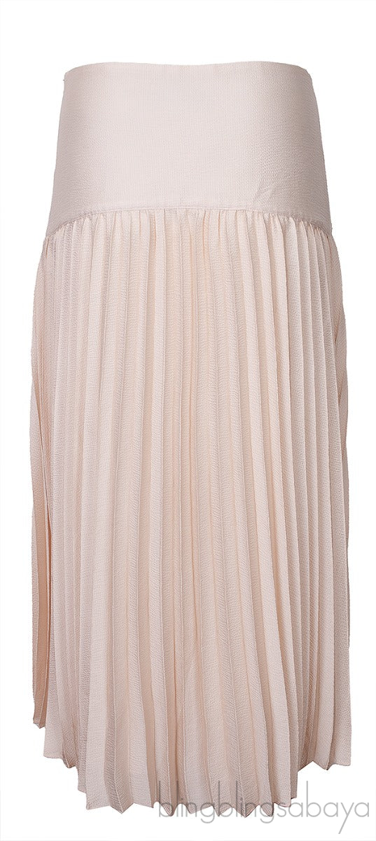 Beige Pleated Skirt