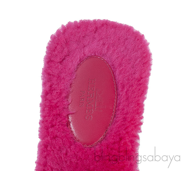 Fuchsia Oran Teddy Bear Sandals