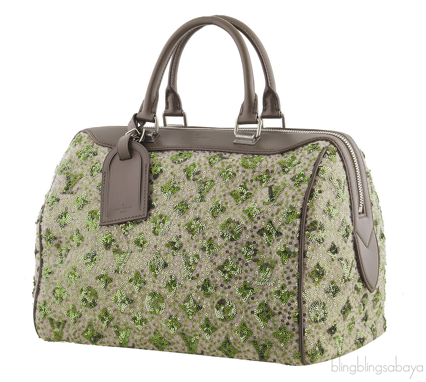 Sequin Monogram Speedy Bag