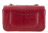 Red Python Mini Single Flap Bag