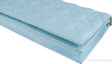 Light Blue Quilted Cannage Clutch