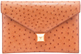 Vintage Medor Gold Ostrich Clutch