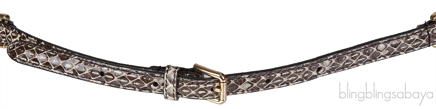 Python Crystal Embellished Slim Belt