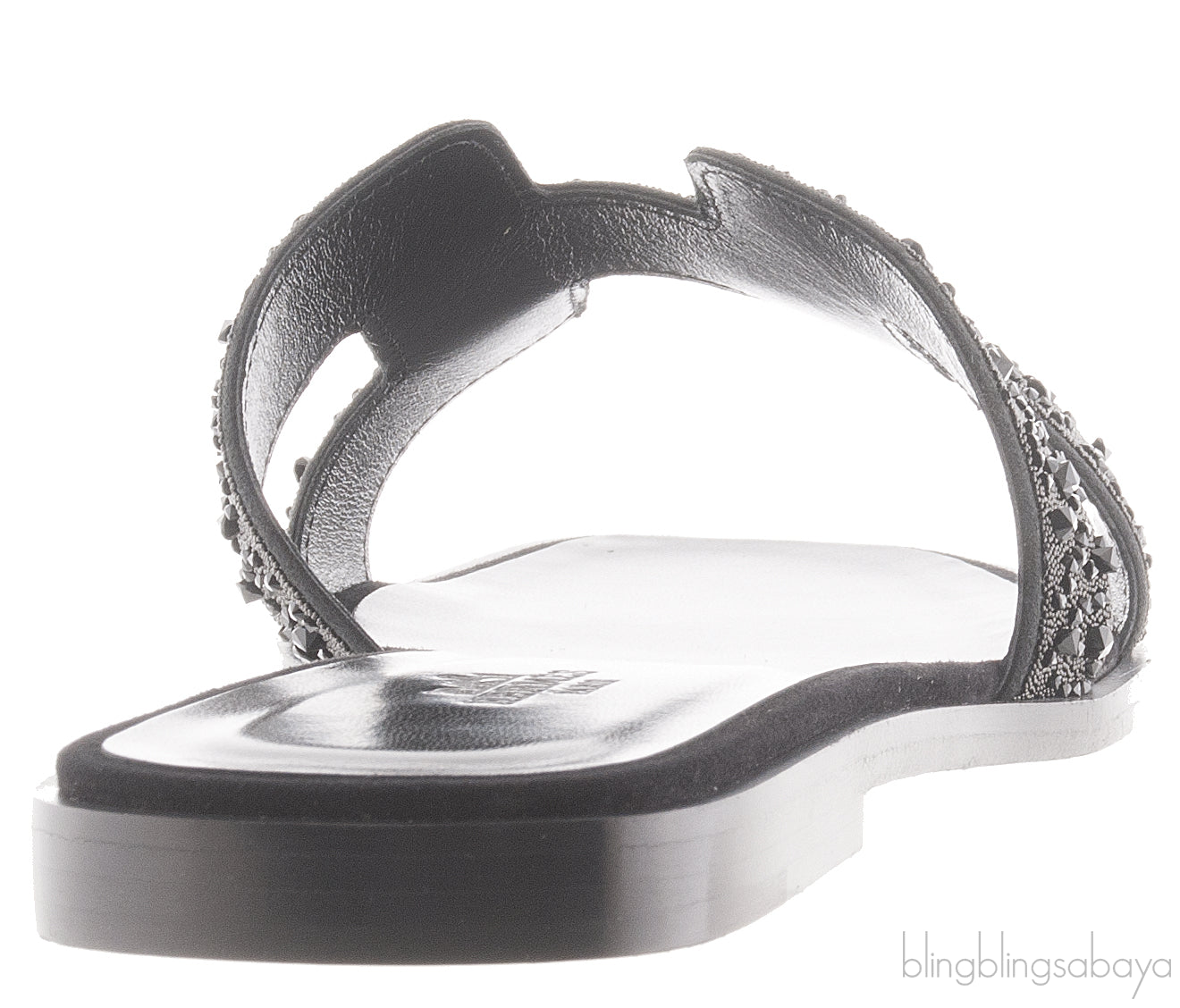 Black Oran Strass Sandals