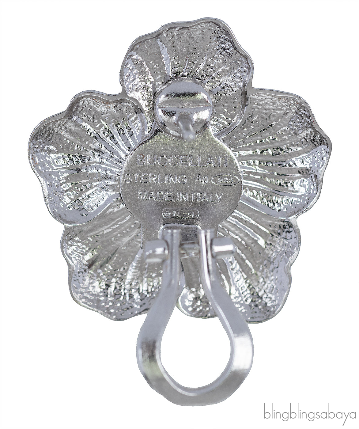 Buccellati Blossoms Gardenia Silver and Vermeil Button Earrings