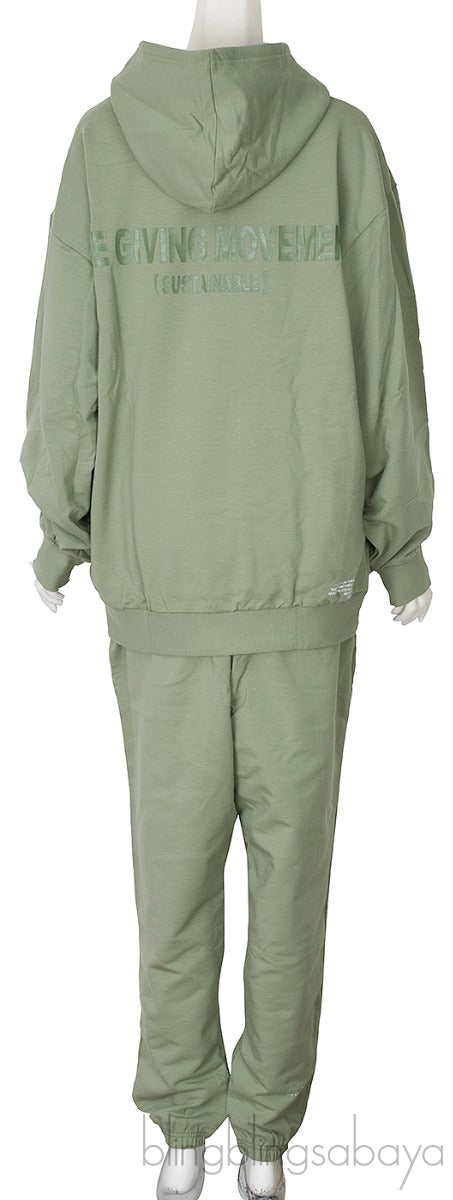 Avocado Green Hoodie & Trouser