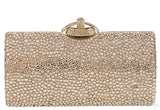 Gold Crystal Embellished Clutch
