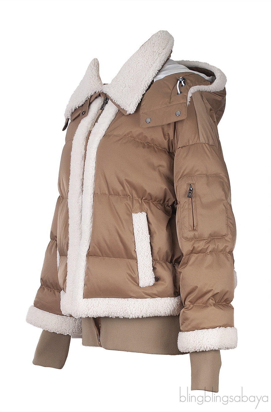 Bogner Suza Layered Hooded Shearling Jacket