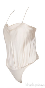 White Pearl Sleeveless Bodysuit