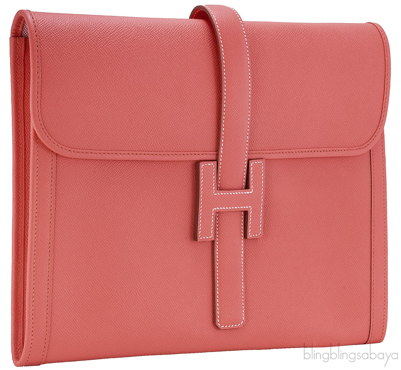 Jige Oversize Clutch Epsom Flamingo