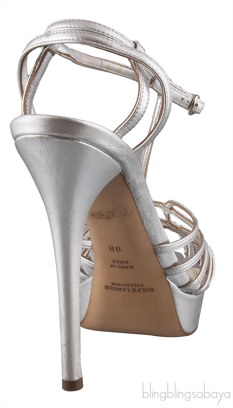 Silver Strappy Sandals