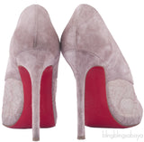 Old Rose Mesh Suede Peep Toe Pump