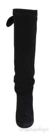 Jimmy Choo Black Suede Knee-high Boots