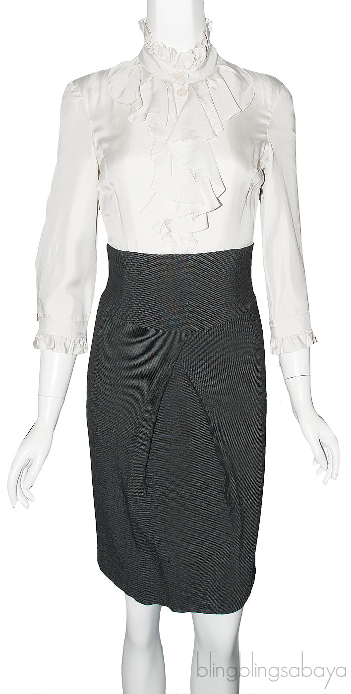 Ruffled Bi-color Dress