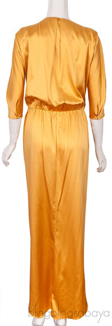 Gold Silk Long Dress