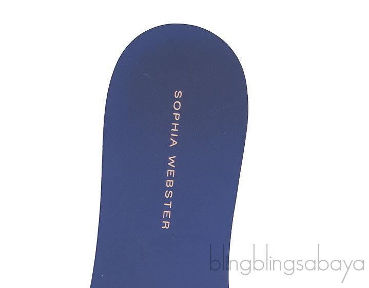 Lilico Appliqué Blue Leather Sandals