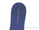 Lilico Appliqué Blue Leather Sandals