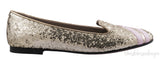 Glitter Nail Polish Gold Flat Shoes