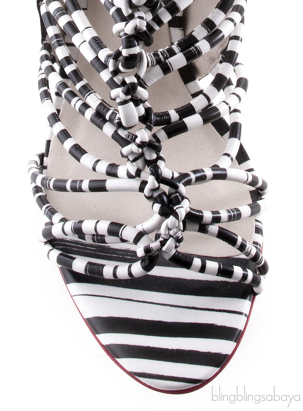 Lacey Striped Heels
