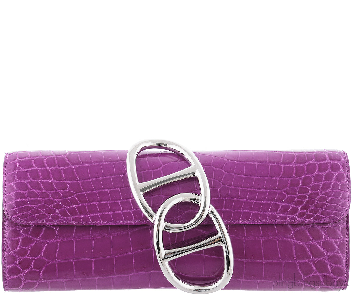 Egee Rose Scheherazade Crocodile Clutch