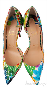 Satin Floral Iriza Pumps 100