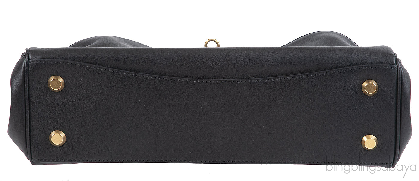 BALENCIAGA BLACK MEDIUM RODEO HANDBAG
