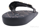 Brown Monogram Slide Sandals