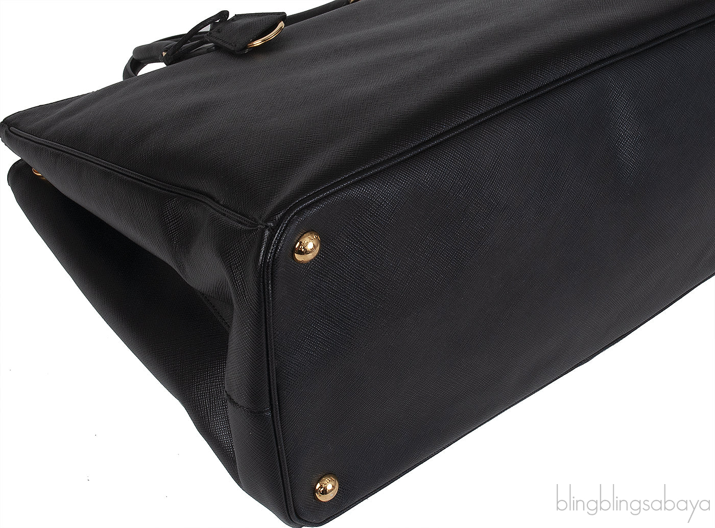 Prada Large Saffiano Black Double Zip Tote