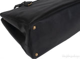 Prada Large Saffiano Black Double Zip Tote