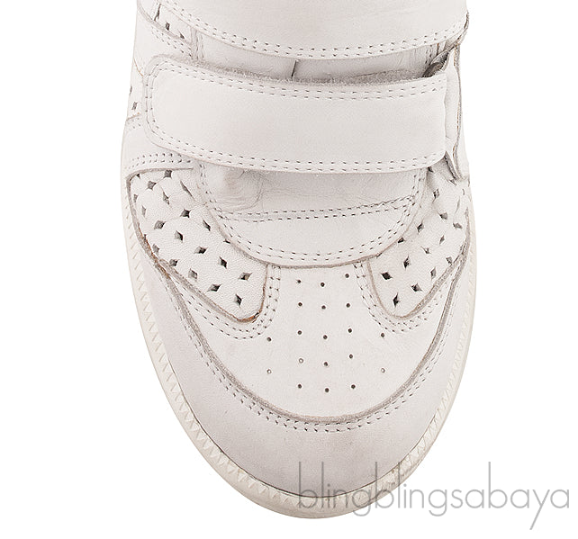 White Leather Bird Sneakers