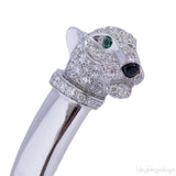 Cartier Panthere White Gold Emerald Onyx Diamond De Cartier Bracelet