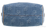 Chopard Blue Denim Distressed Logo Shoulder Bag