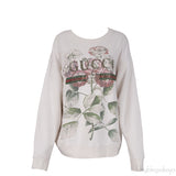 GG White Floral Print Sweatshirt