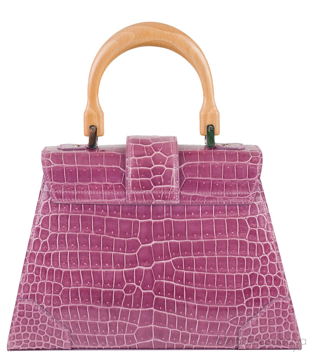 Saigon PM Purple Crocodile Bag