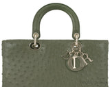 Lady Dior Olive Green Ostrich