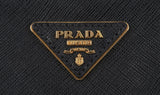Prada Large Saffiano Black Double Zip Tote