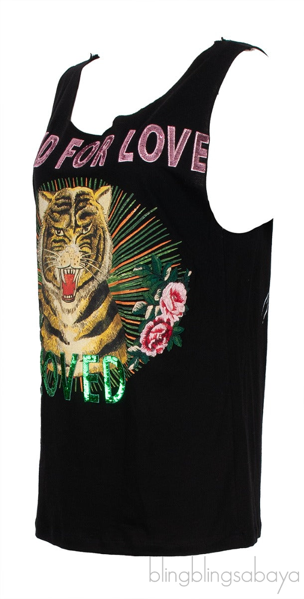 Blind For Love Tank Top Black
