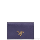 Prada Purple Saffiano Card Holder