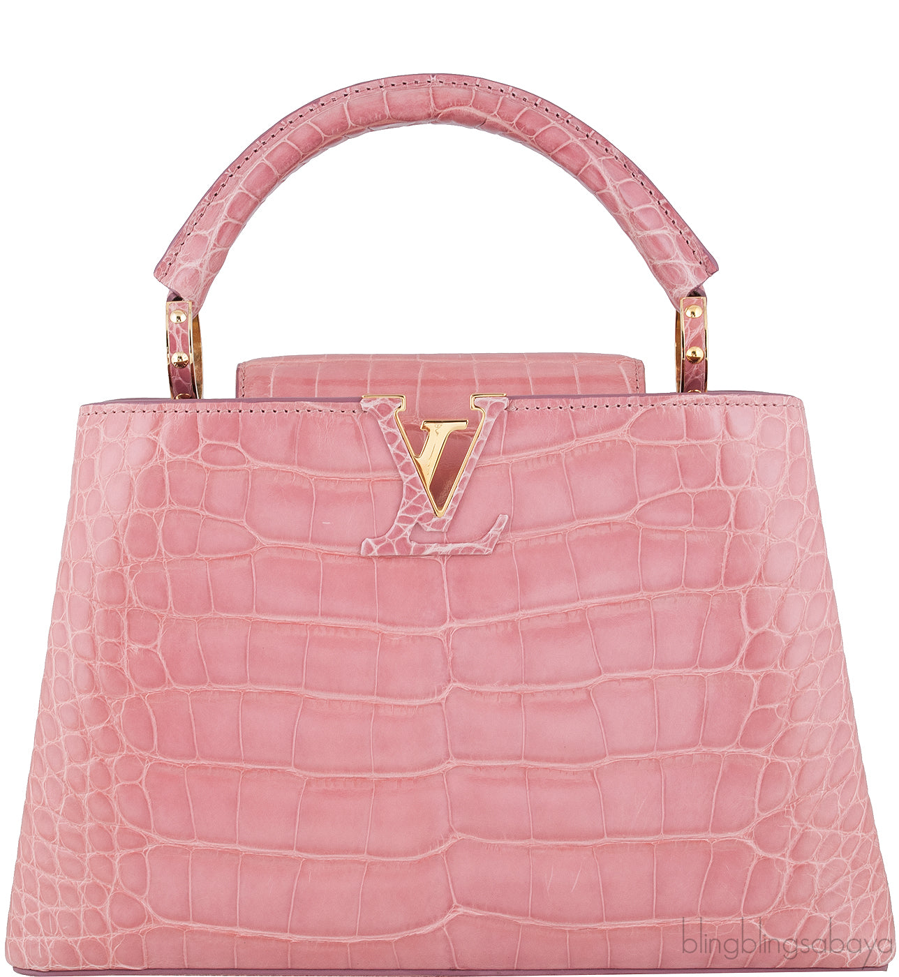 Capucines Vieux Rose Crocodile BB
