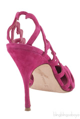 Wanga Pink Suede Heart Pump