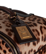 Leopard Pony Hair Medium Luggage Trolley