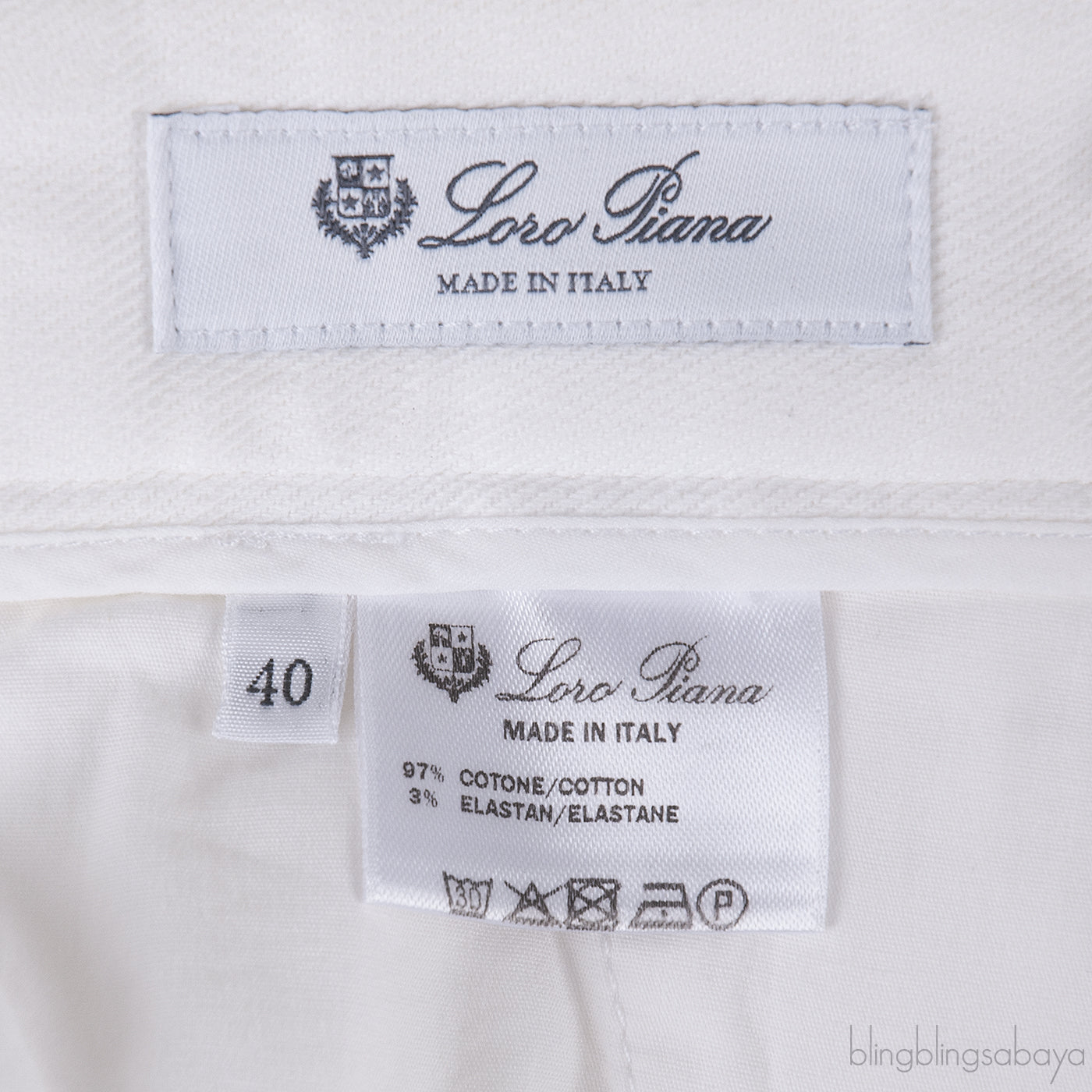 White Cropped Denim Cotton Pants