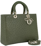 Lady Dior Olive Green Ostrich