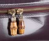 Plum Vanity Leather Bag