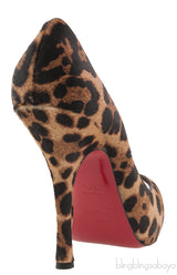 Leopard Pony Peep Toe Pump