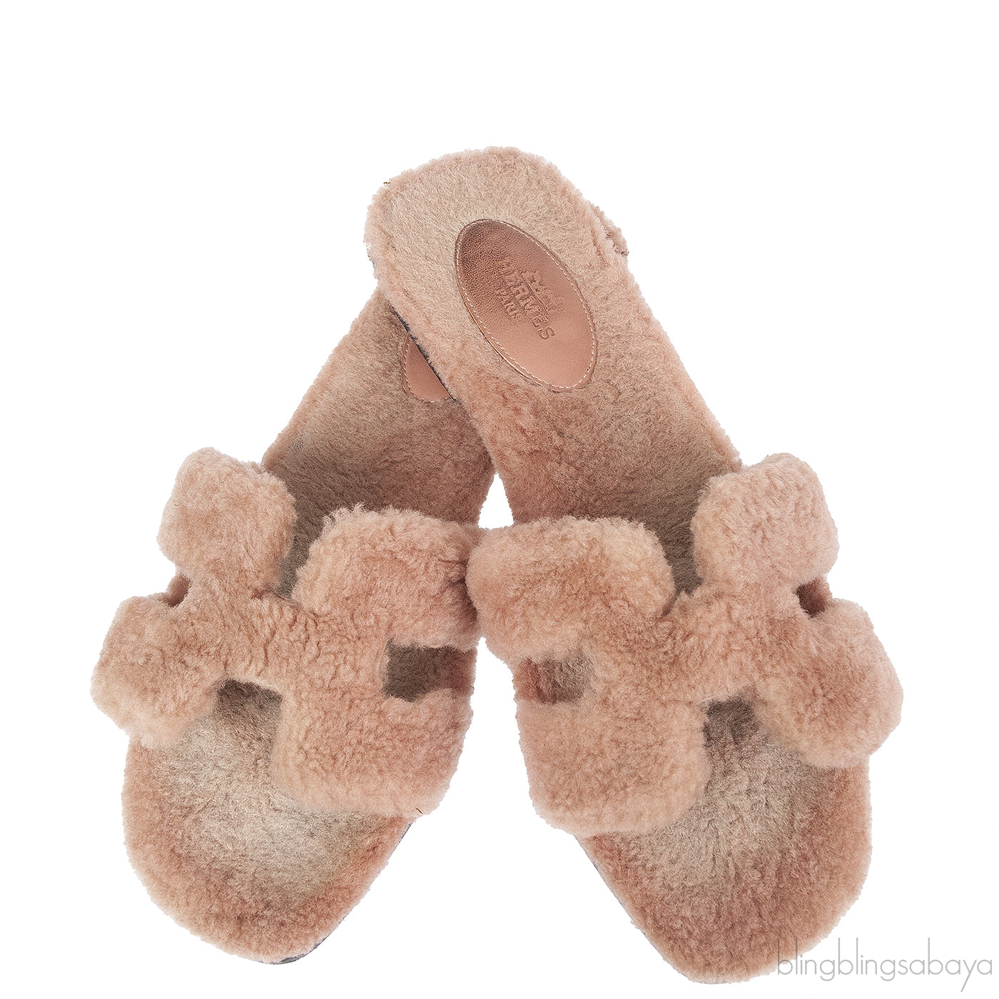Hermes Oran Teddy Bear Brown Sandals