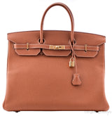 Birkin 40 Gold Taurillon Clem