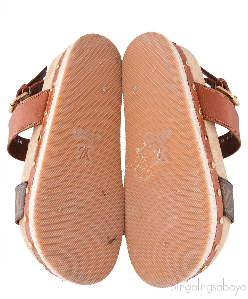 Monogram Platform Sandals