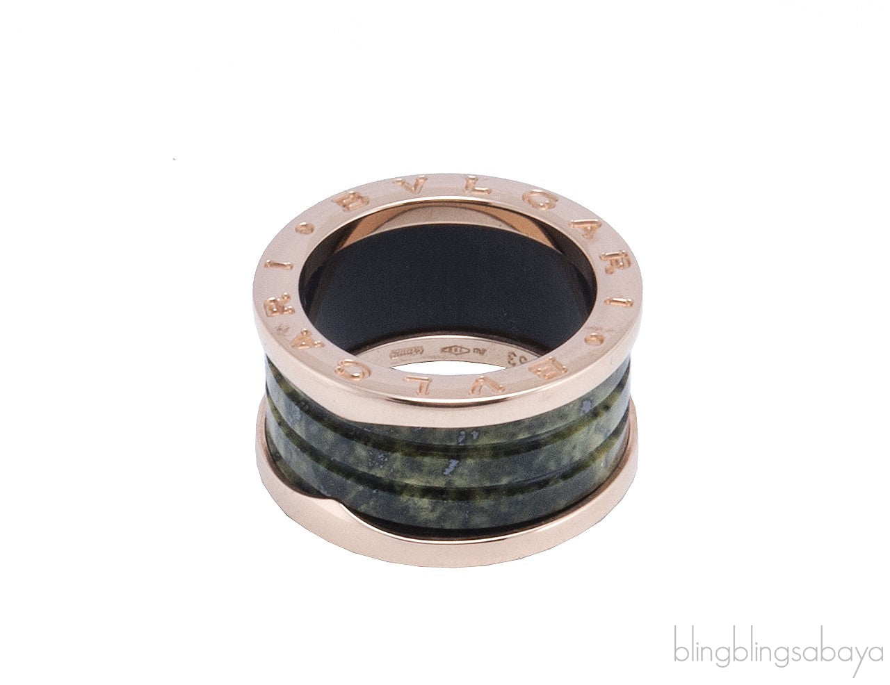 B.Zero1 Rose Gold Marble Ring