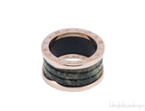 B.Zero1 Rose Gold Marble Ring
